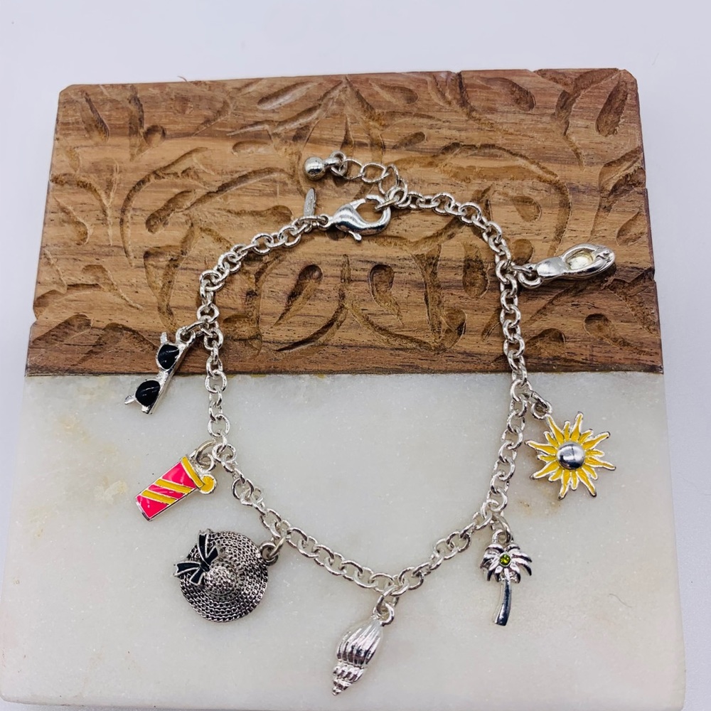 Beach theme charm bracelet